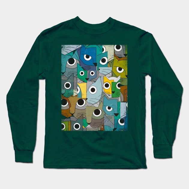 Cubicats Remix Long Sleeve T-Shirt by bulografik